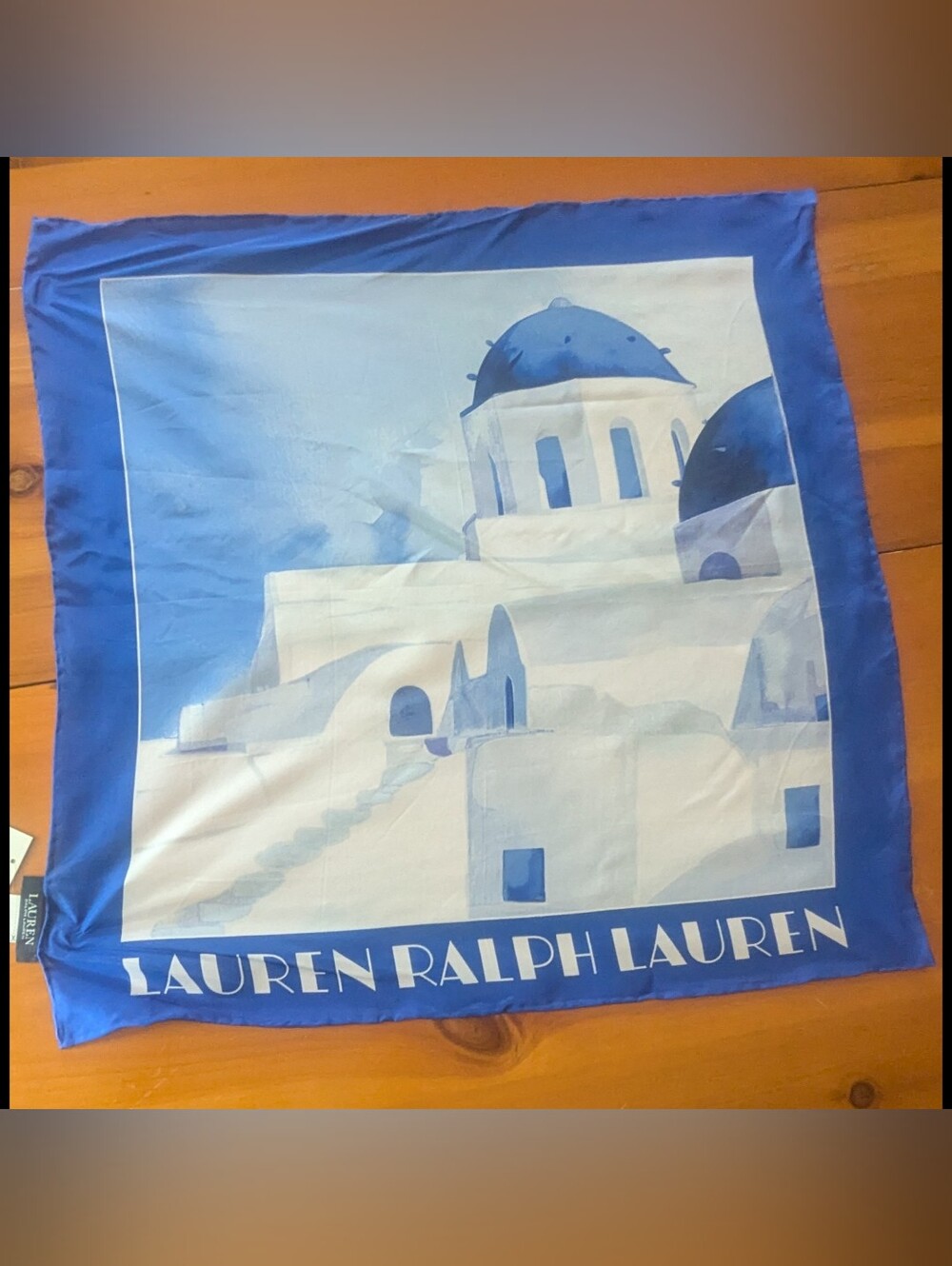 Lauren Ralph Lauren 100% Silk Scarf 26" X 26" NWT